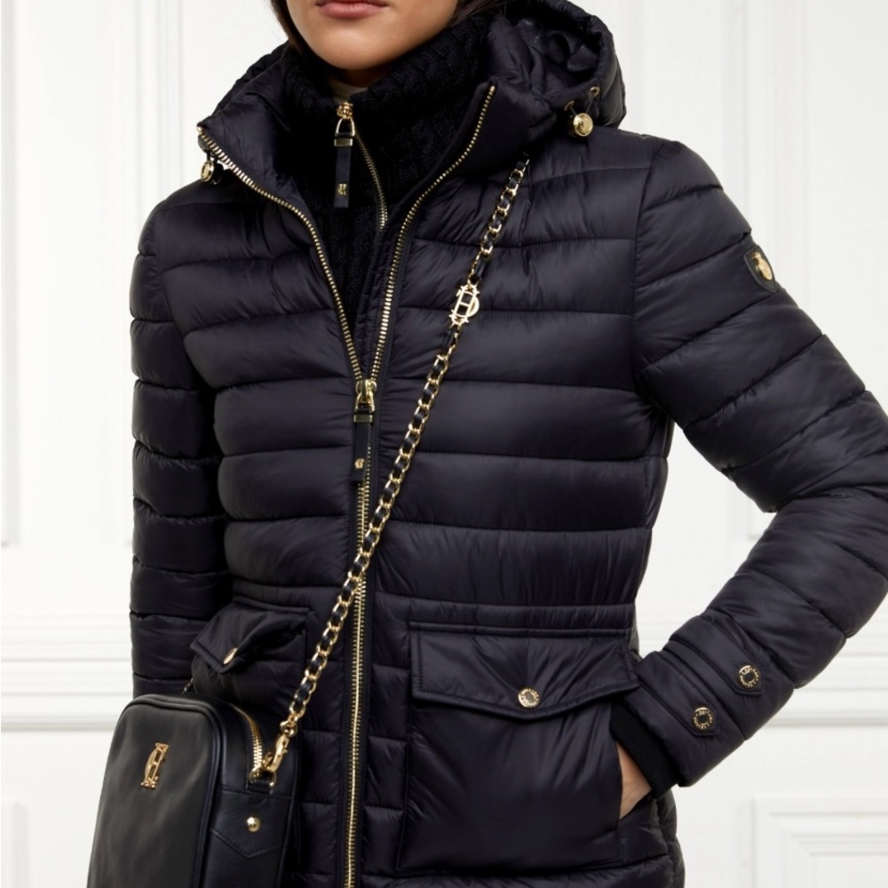 Women's Holland Cooper black and gold jacket NWT